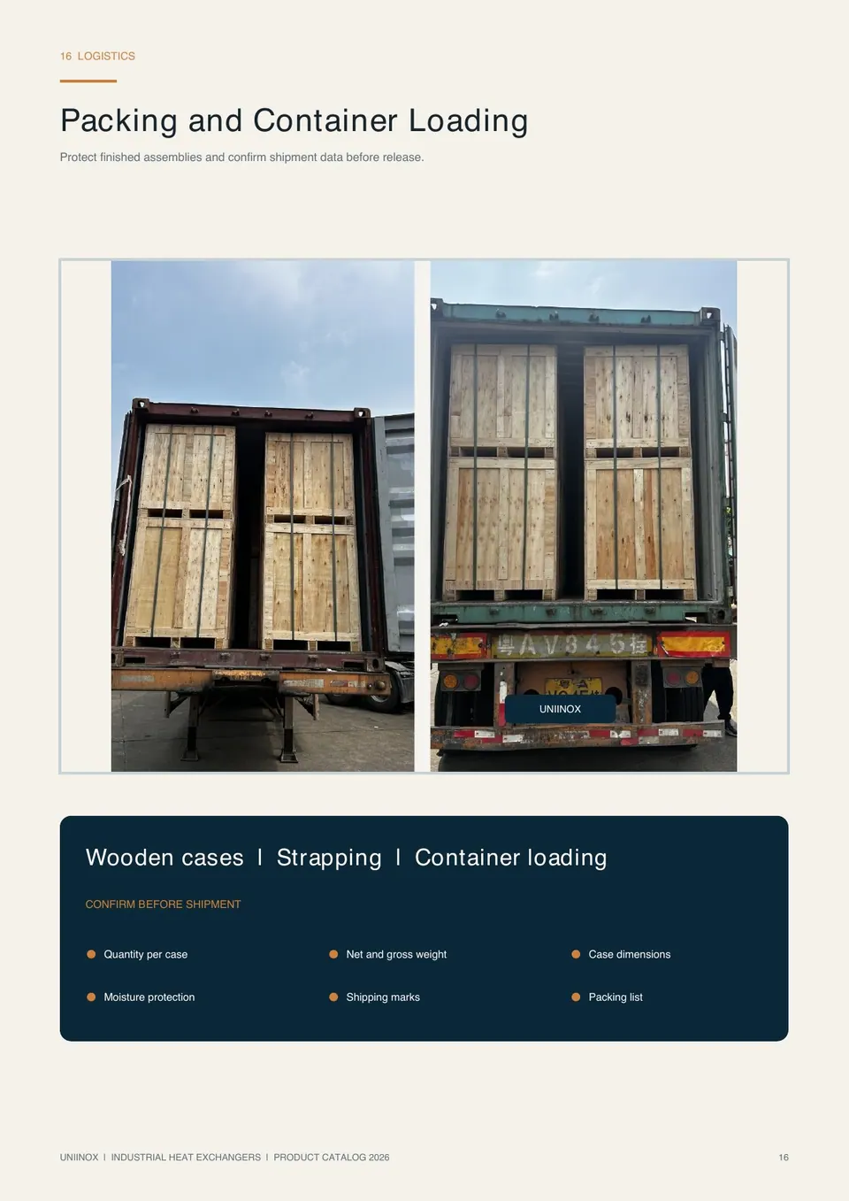 Uniinox heat exchangers condensers and evaporators catalog page 16 of 17