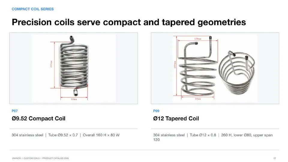 Uniinox custom coils catalog page 7 of 17
