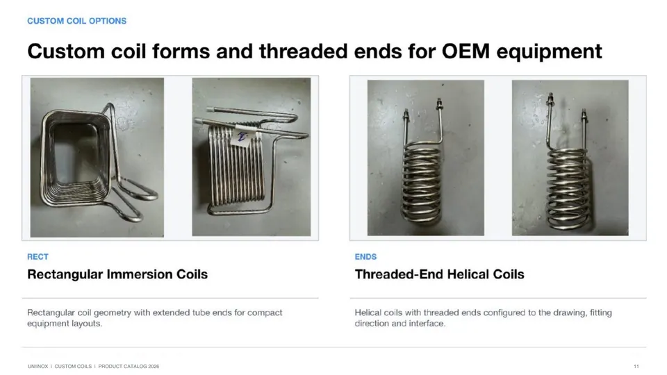 Uniinox custom coils catalog page 11 of 17