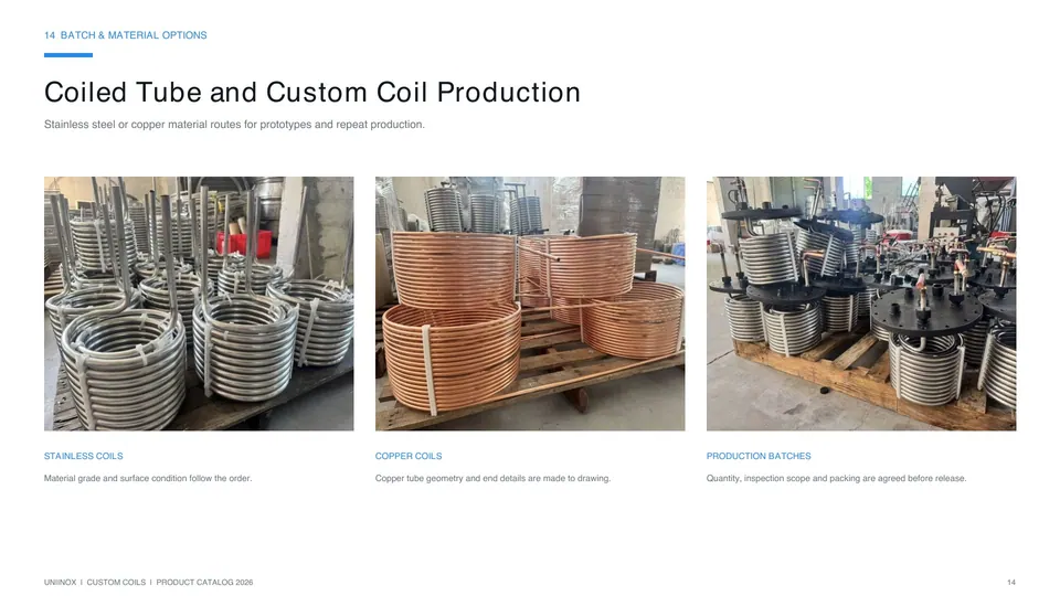 Uniinox custom coils catalog page 14 of 17