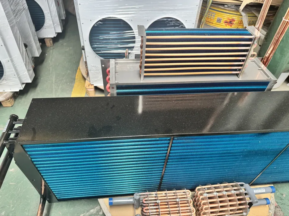 Coated finned evaporator coils in several sizes